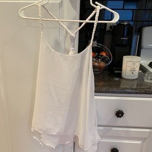 White Braided Tank Top (NWOT!)